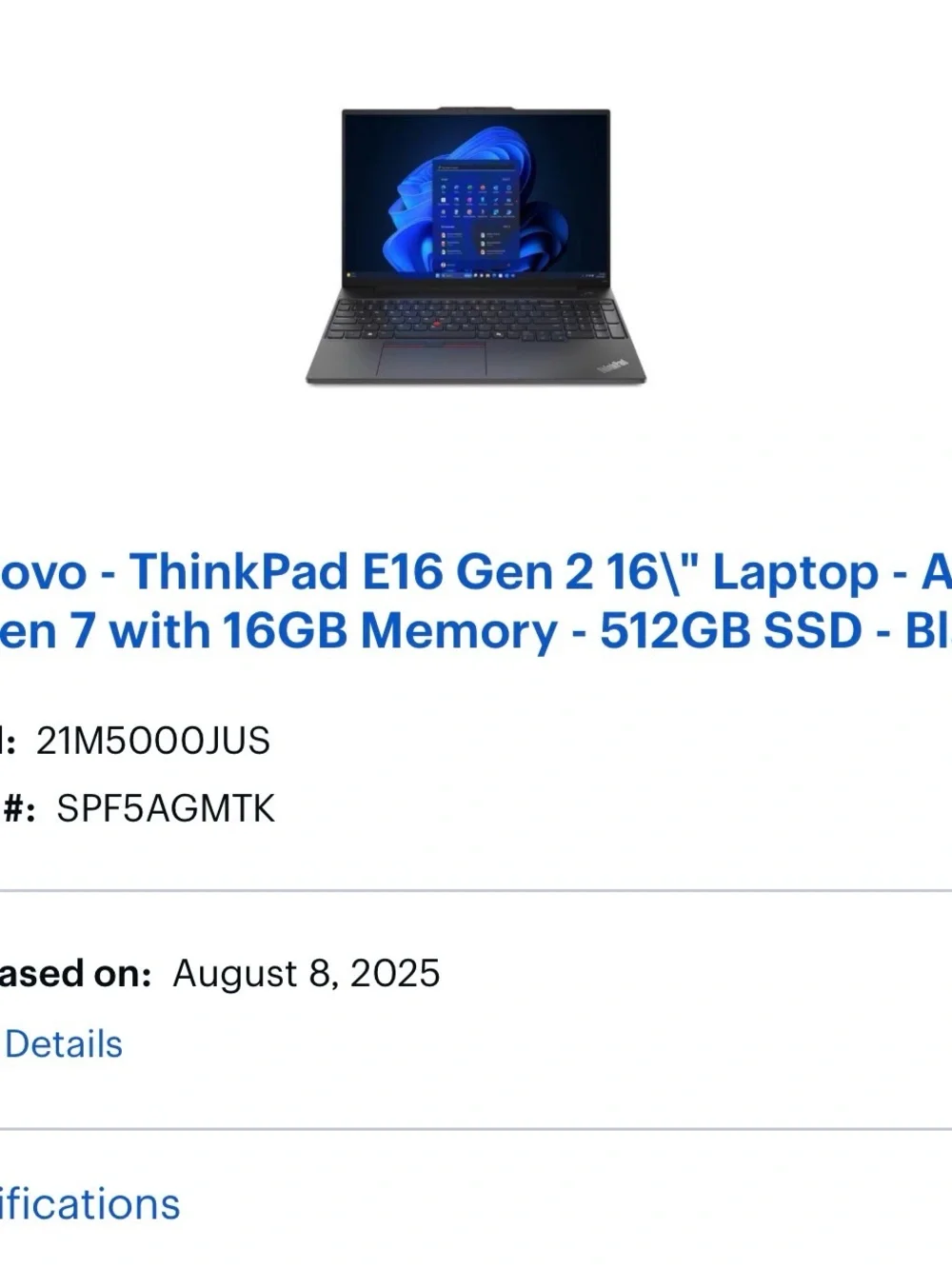 Lenovo - ThinkPad E16 Gen 2 16\